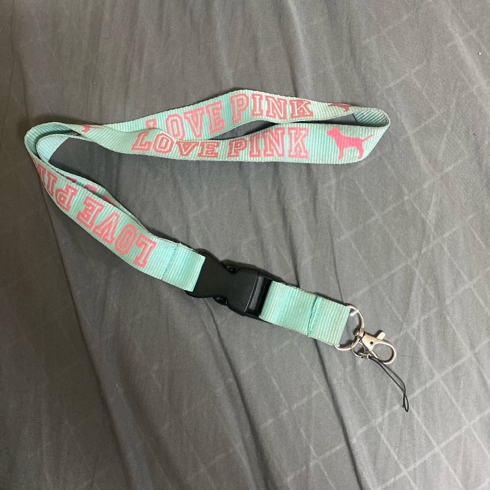 Love pink lanyard